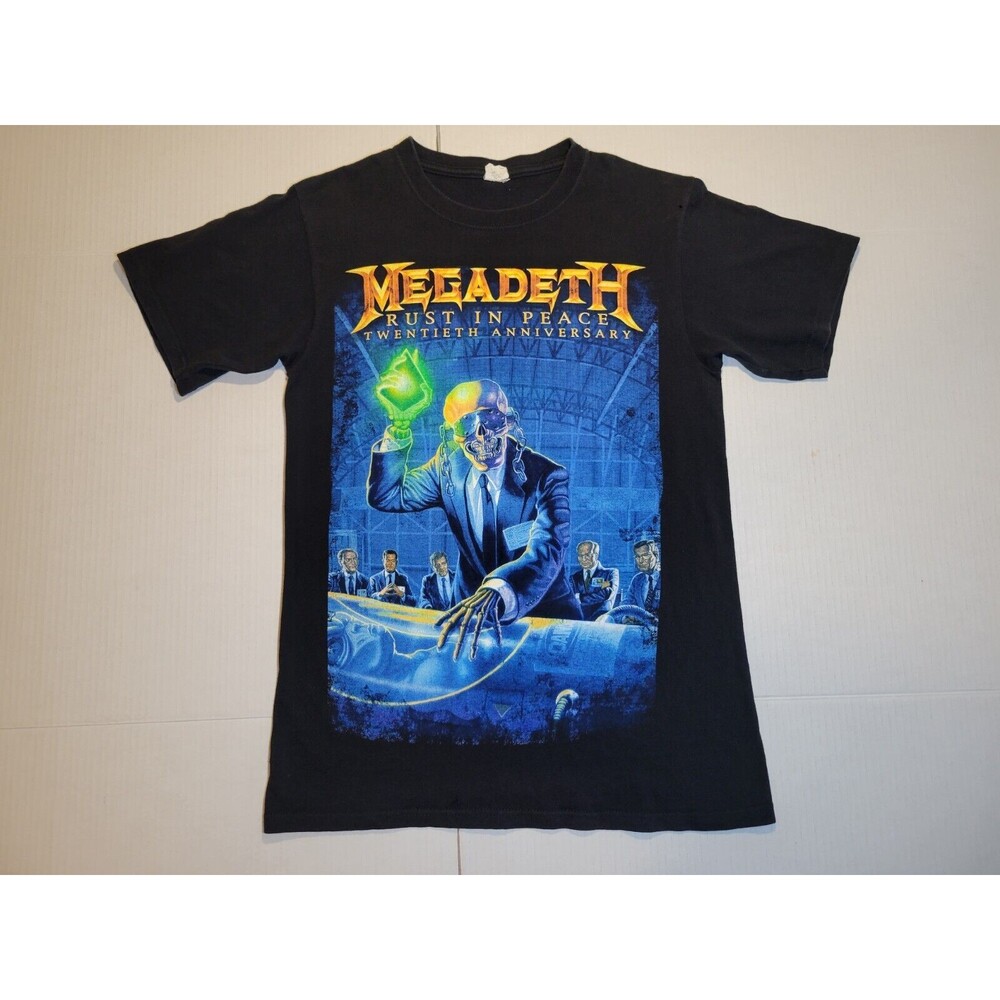 Y2K MEGADETH 2010 T SHIRT SIZE SMALL RUST IN PEACE 20TH ANNIVERSARY DOUBLE SIDED